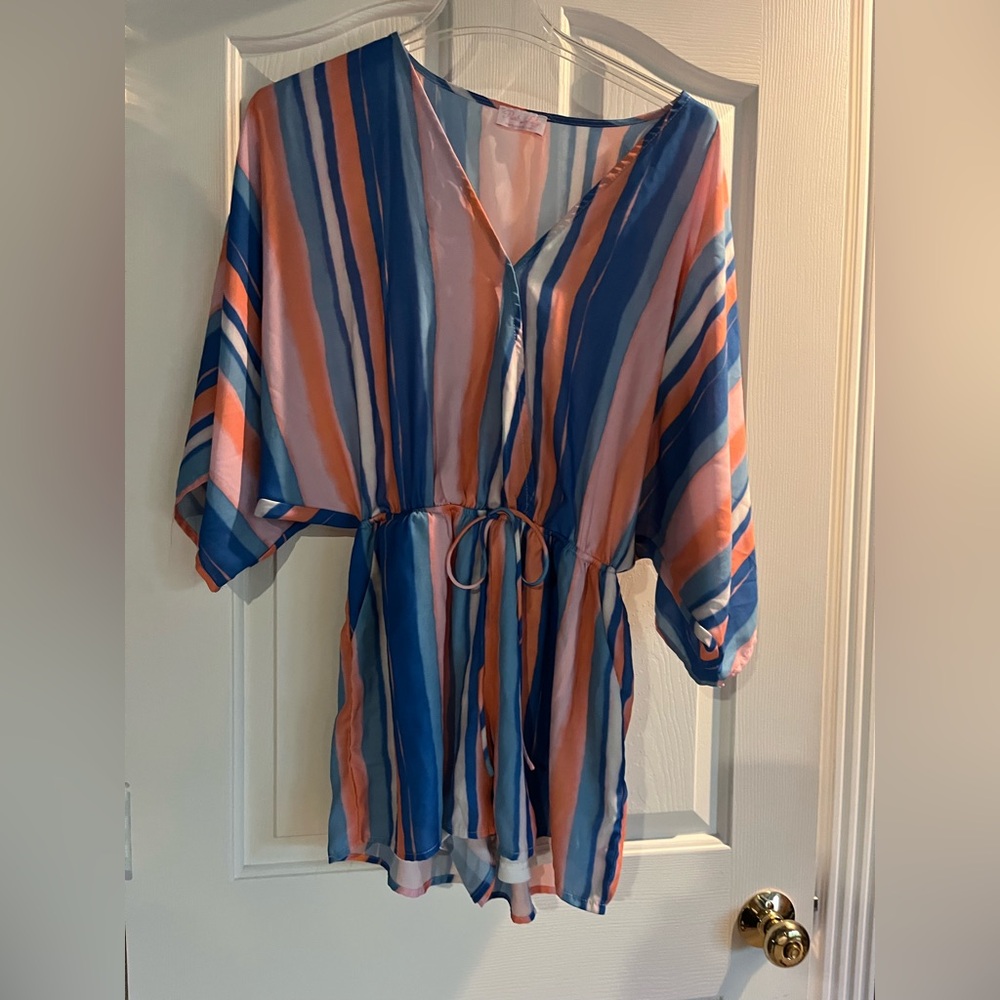 Pink Lily Romper Size S